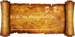 Diósy Krisztián névjegykártya