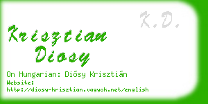 krisztian diosy business card